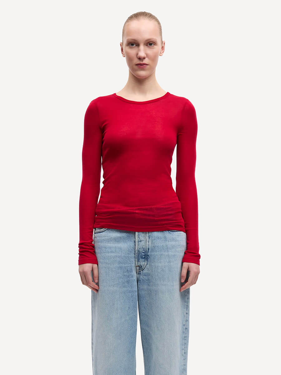 Samsoe Samsoe - Sadou T-Shirt LS - Haute Red