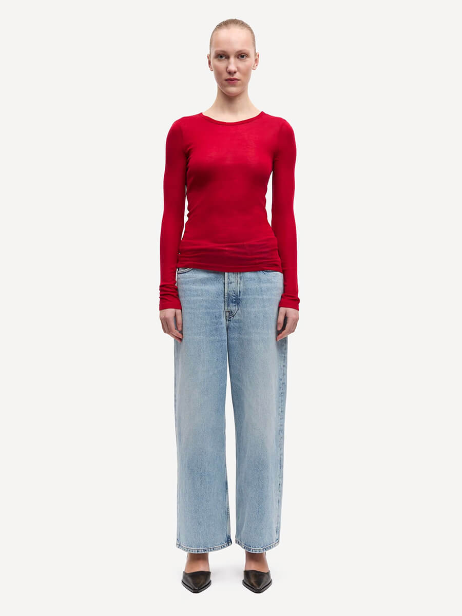 Samsoe Samsoe - Sadou T-Shirt LS - Haute Red