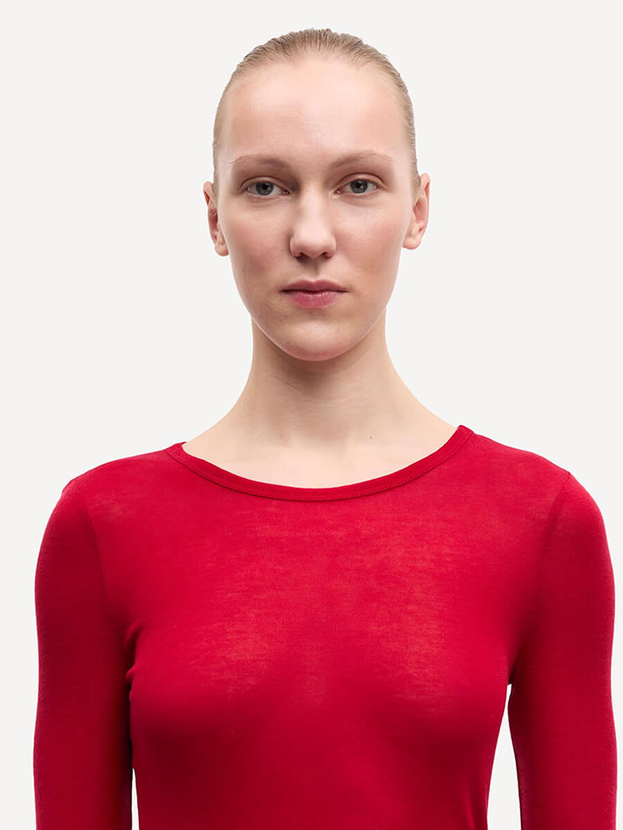 Samsoe Samsoe - Sadou T-Shirt LS - Haute Red