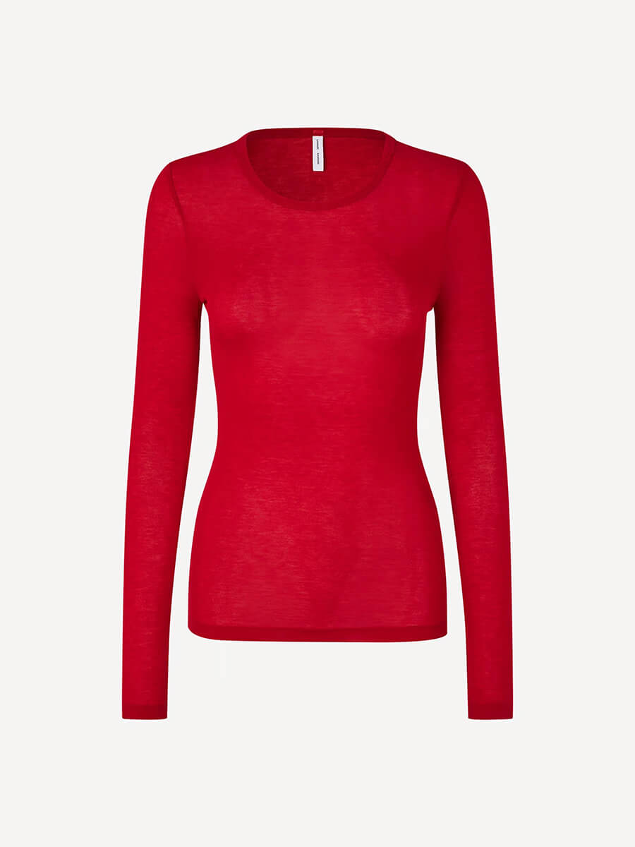 Samsoe Samsoe - Sadou T-Shirt LS - Haute Red