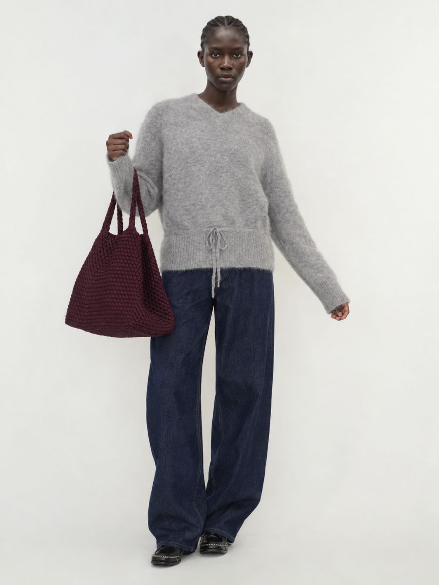 Samsoe Samsoe - Salo V-Neck Sweater - Grey Melange