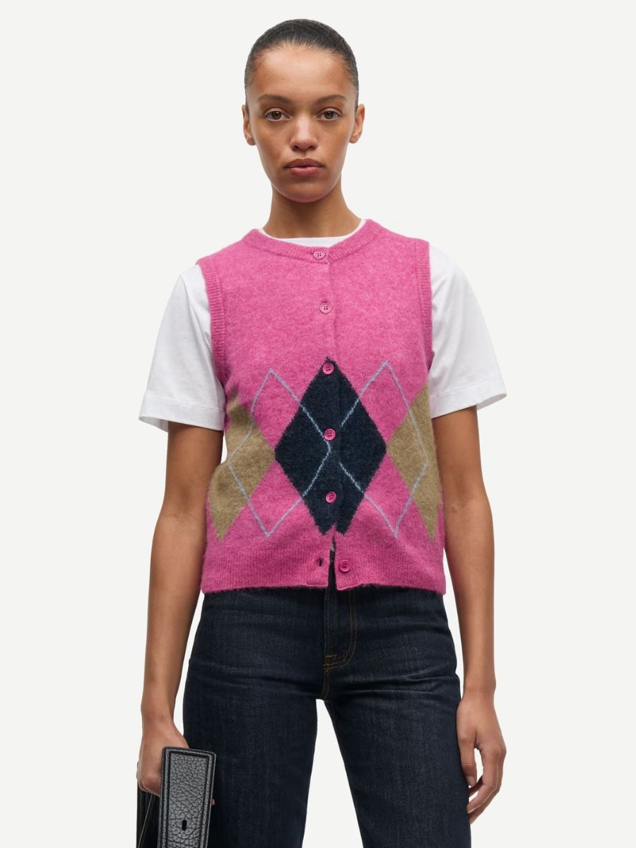 Samsoe Samsoe - Sanoura Vest - Red Violet