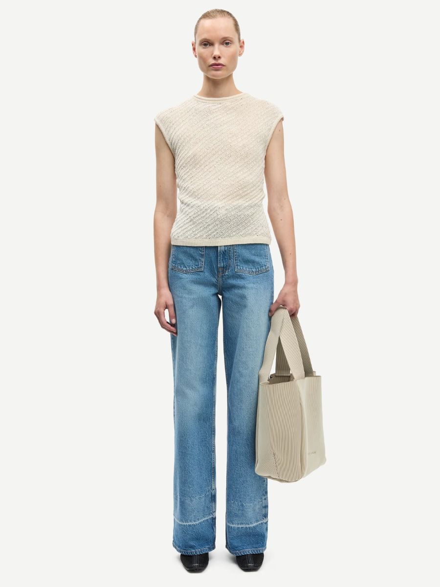 Samsoe Samsoe - Sarebecca Patch Jeans - Stream Blue