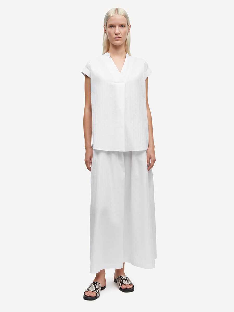 Samsoe Samsoe - Satina SS Shirt - White 5
