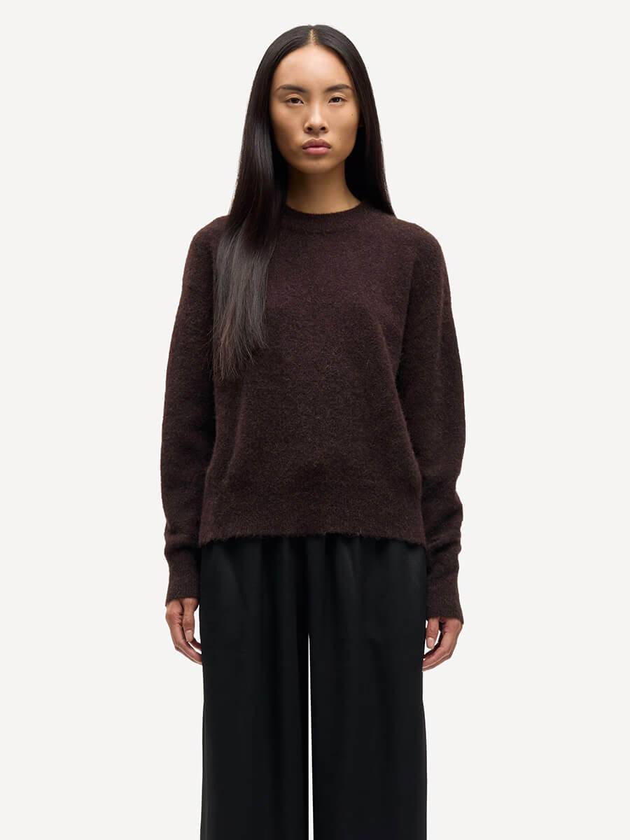 Samsoe samsoe - Anour O-N Jumper - Black Coffee