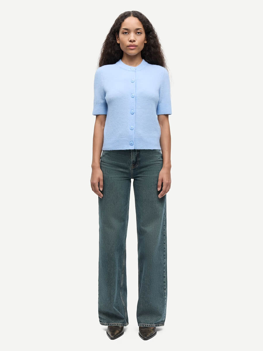Samsoe Samsoe Sanoura SS Cardigan - Cashmere Blue
