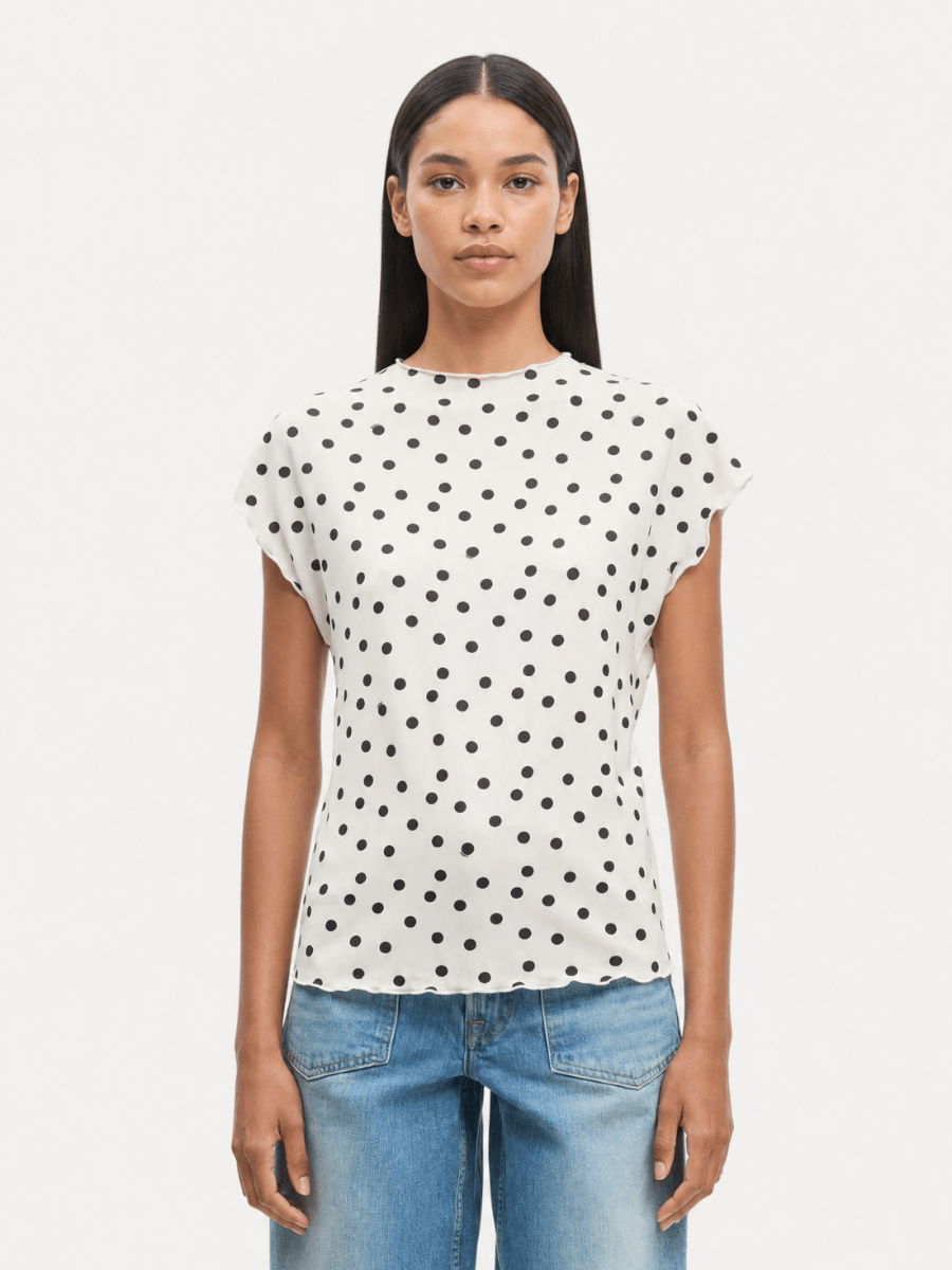 Samsoe Samsoe Saumi Top - Drifting Dots Egret