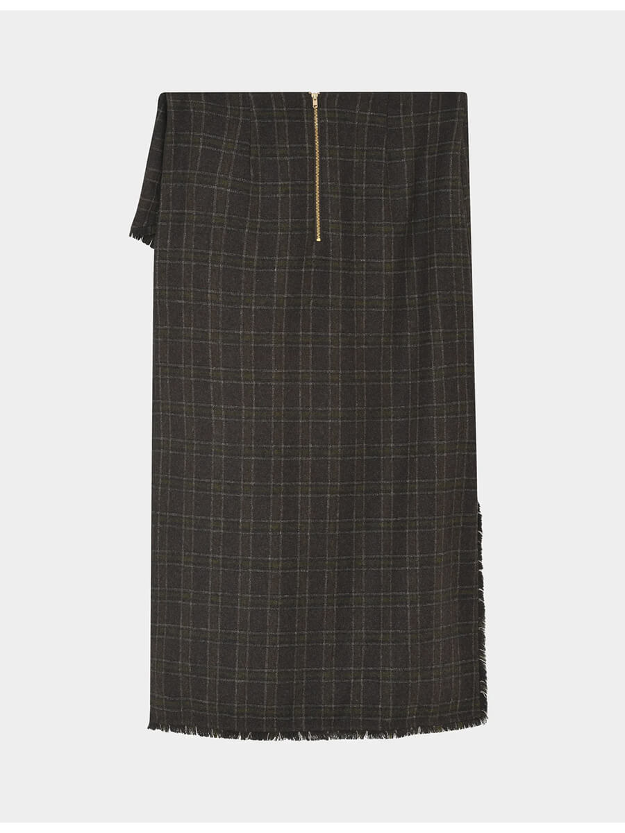 Day Birger et Mikkelsen Tima Flanello Skirt - Brown Check.