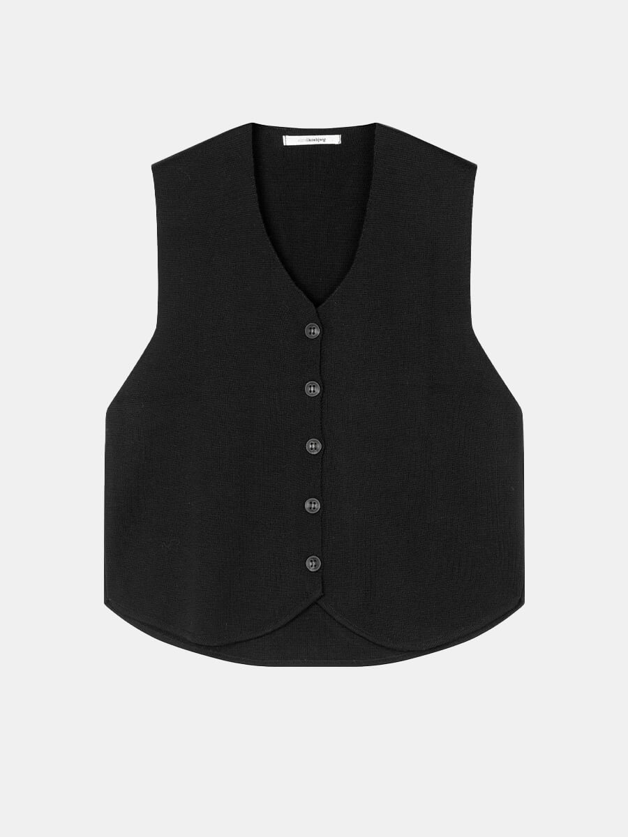 Sibin-Linnebjerg-Khloe-Knitted-Waistcoat-Black