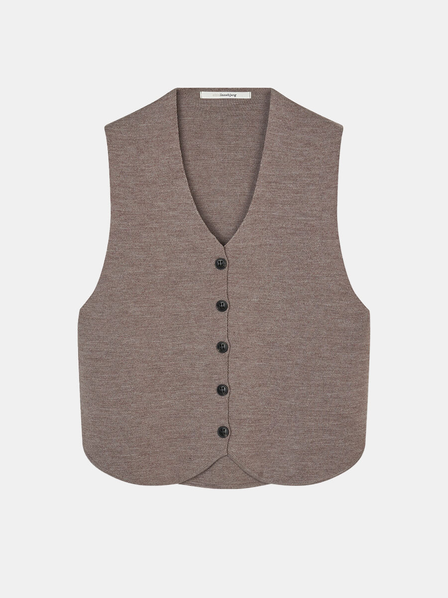 Sibin-Linnebjerg-Khloe-Knitted-Waistcoat-Dark-Sand