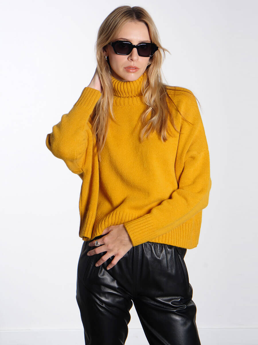 Sibin Linnebjerg Aisha rollneck jumper - Amber