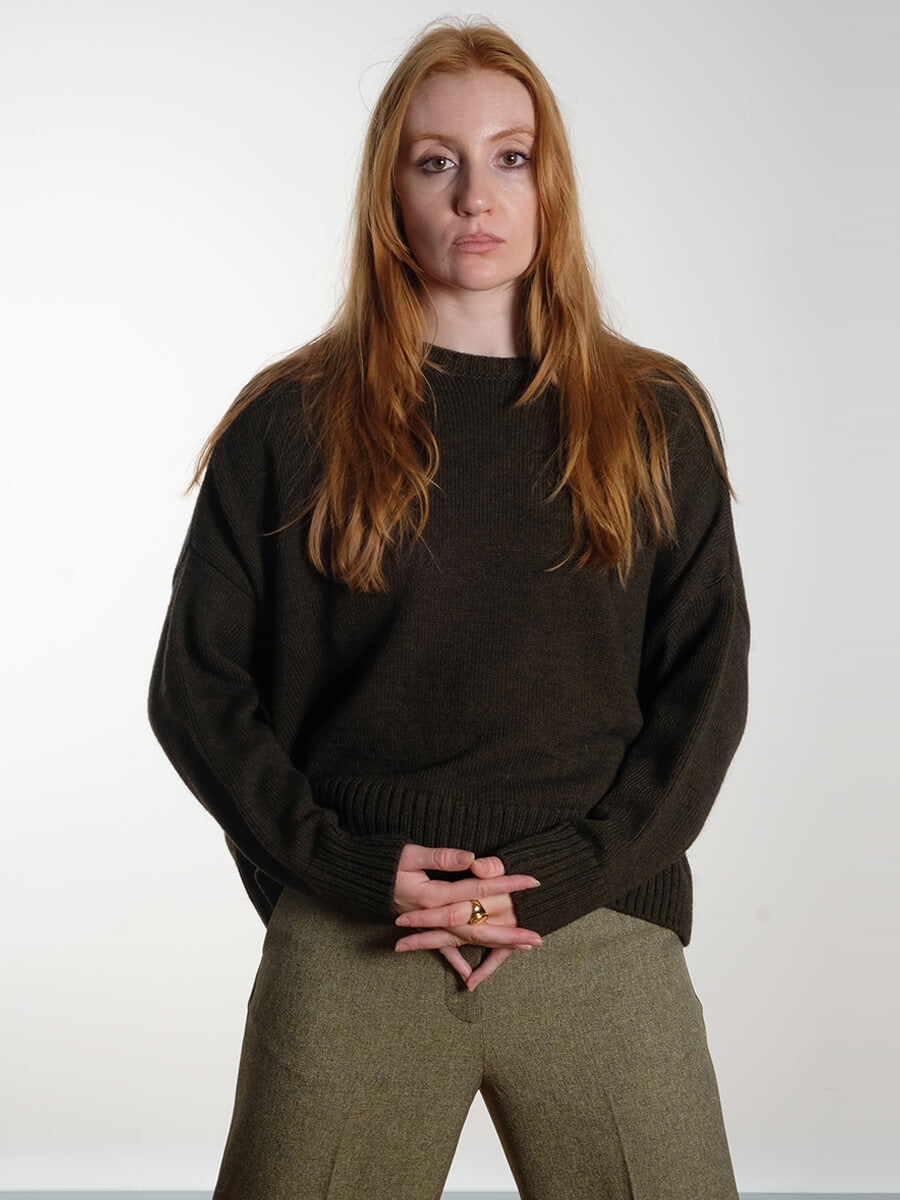 Sibin Linnebjerg Lillie Jumper - Dark Melange Green 