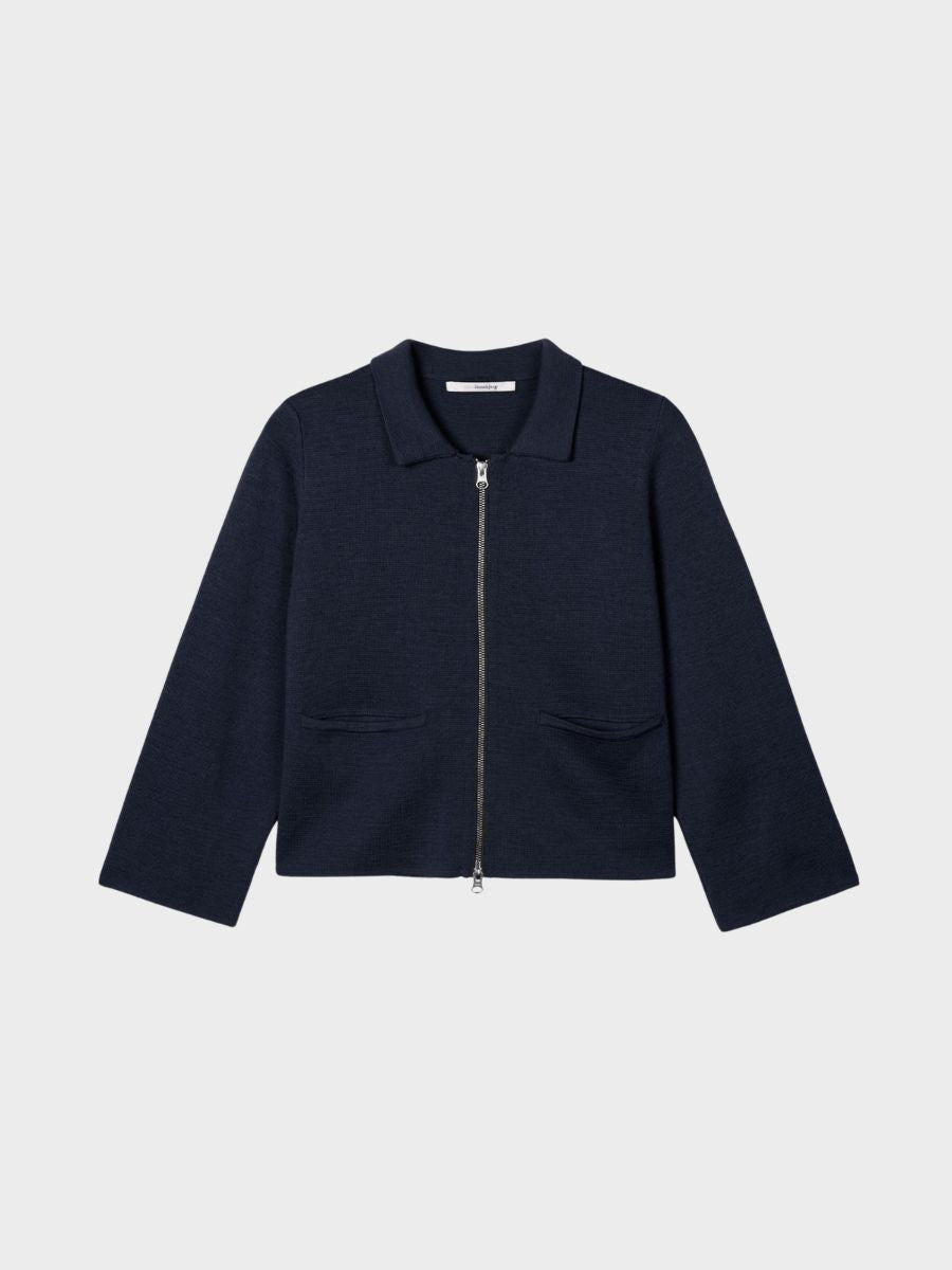 Sibin Linnebjerg - Giselle Zip Cardigan - Navy