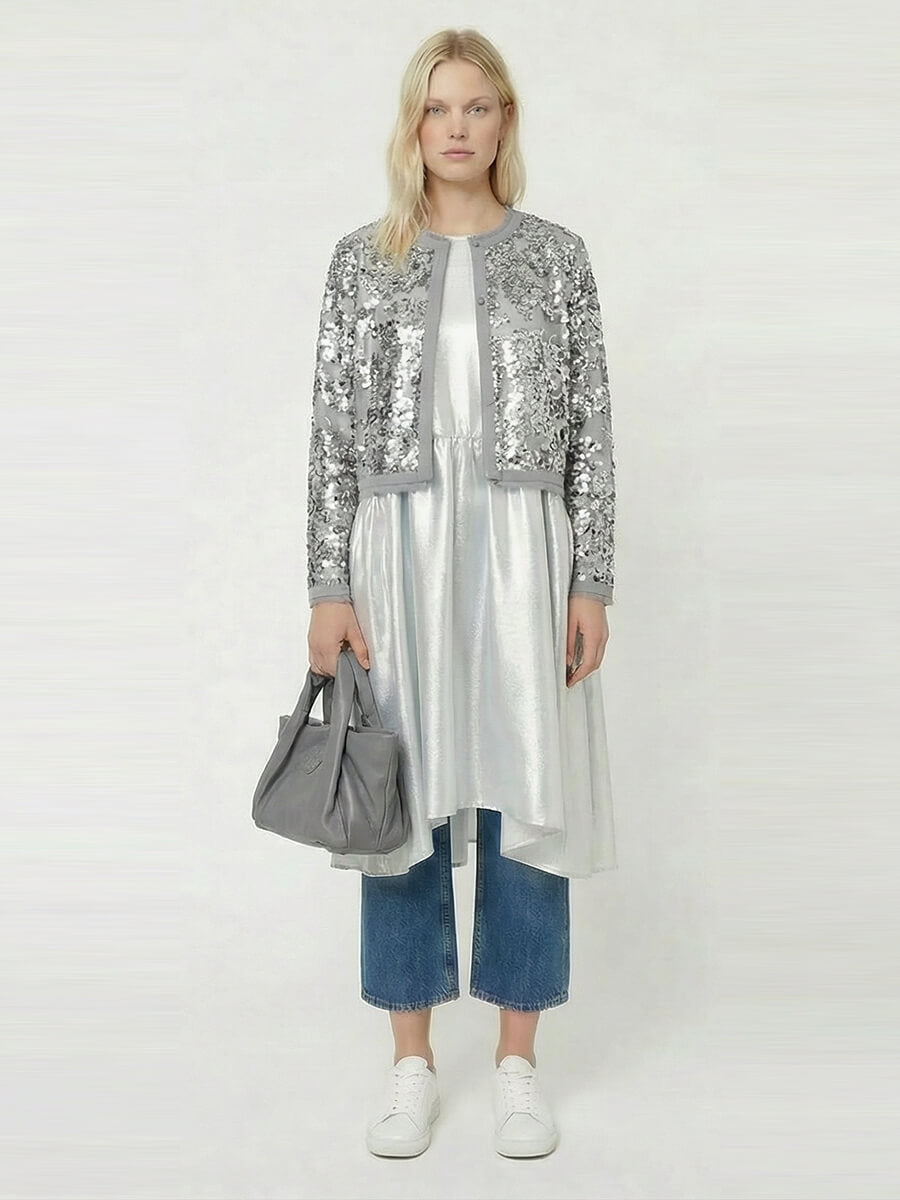 Stella Nova 
Silver Midi Dress