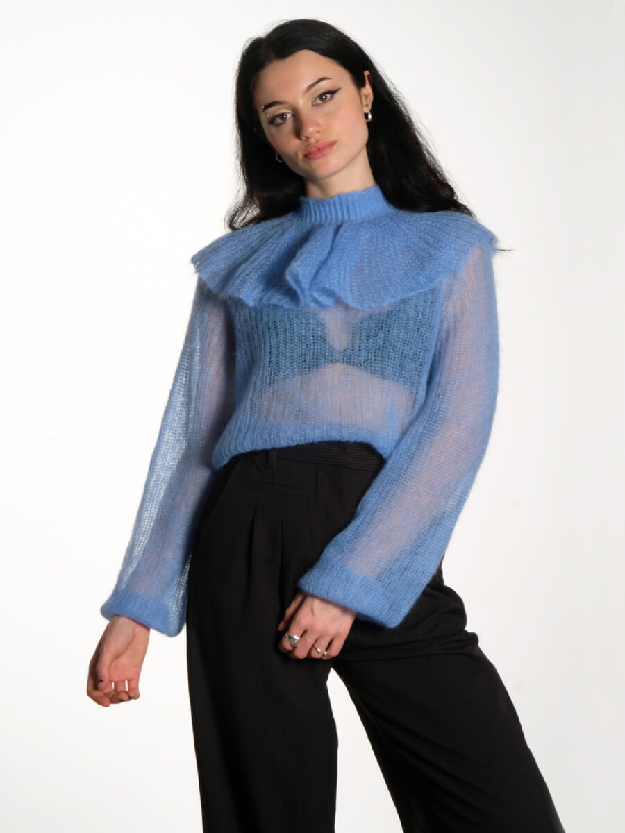 Stella-Nova-Delicate-Knitted-Sweater-Clear-Blue