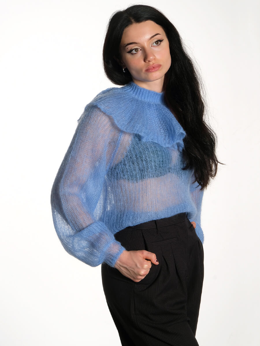 Stella-Nova-Delicate-Knitted-Sweater-Clear-Blue