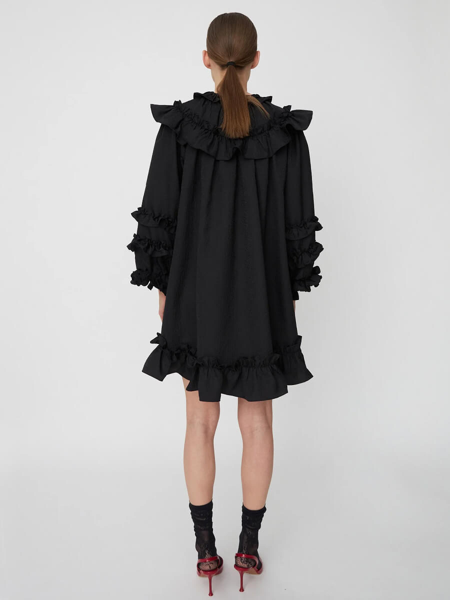 Stella-Nova-Light-Weight-Mini-Frill-Dress-Black