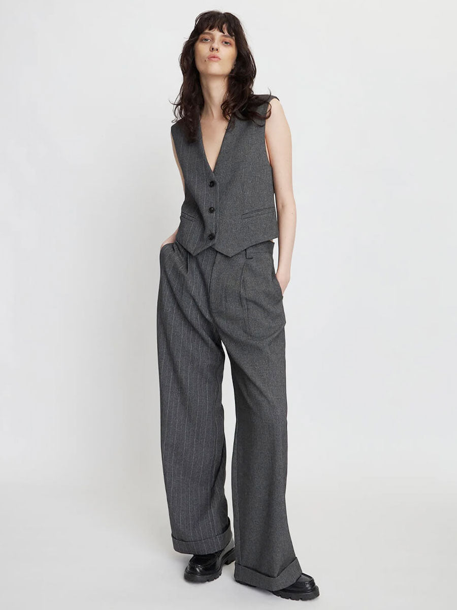 Tailored Vest - Charcoal