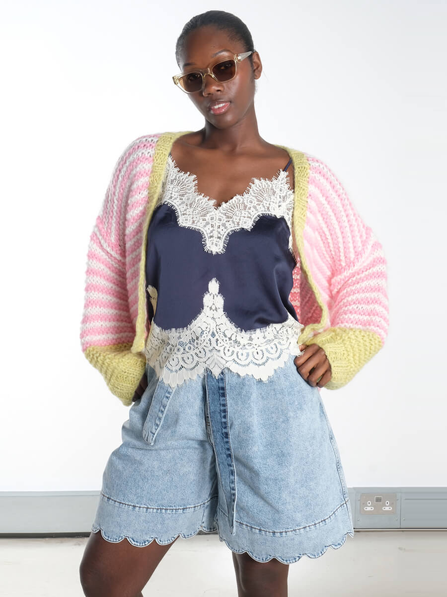 Moon Washed Denim Shorts