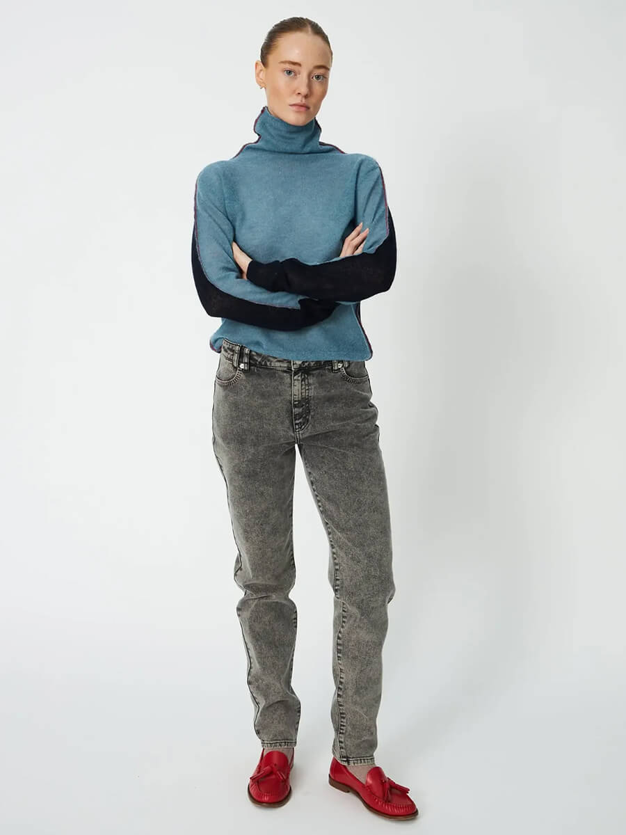 Stella Nova Alpaca-Turtleneck-Evening-Blue