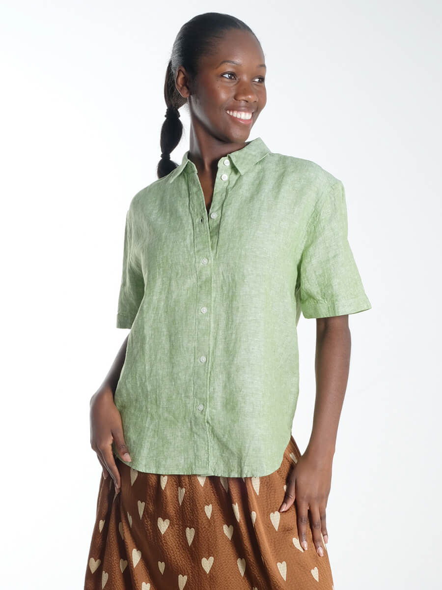 Stella Nova Heart Printed Silk Skirt Samsoe Samsoe - Salarikar SS Shirt 