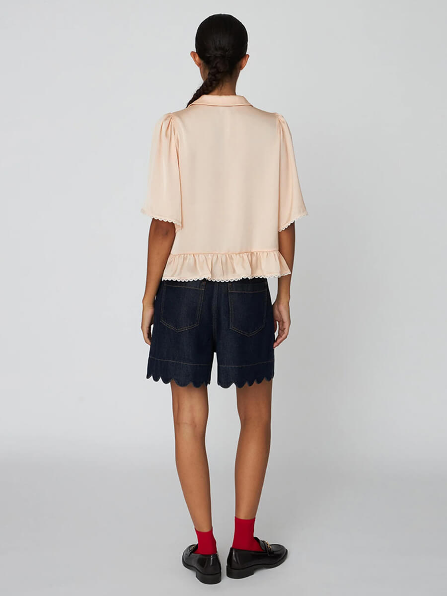 Stella Nova - Delicate Lace Shirt - Pale Pink 2