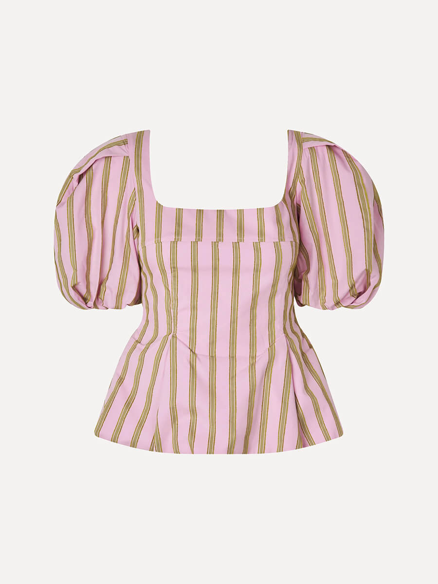 Stine-Goya-BlousonSleeveTop-WallpaperStripes