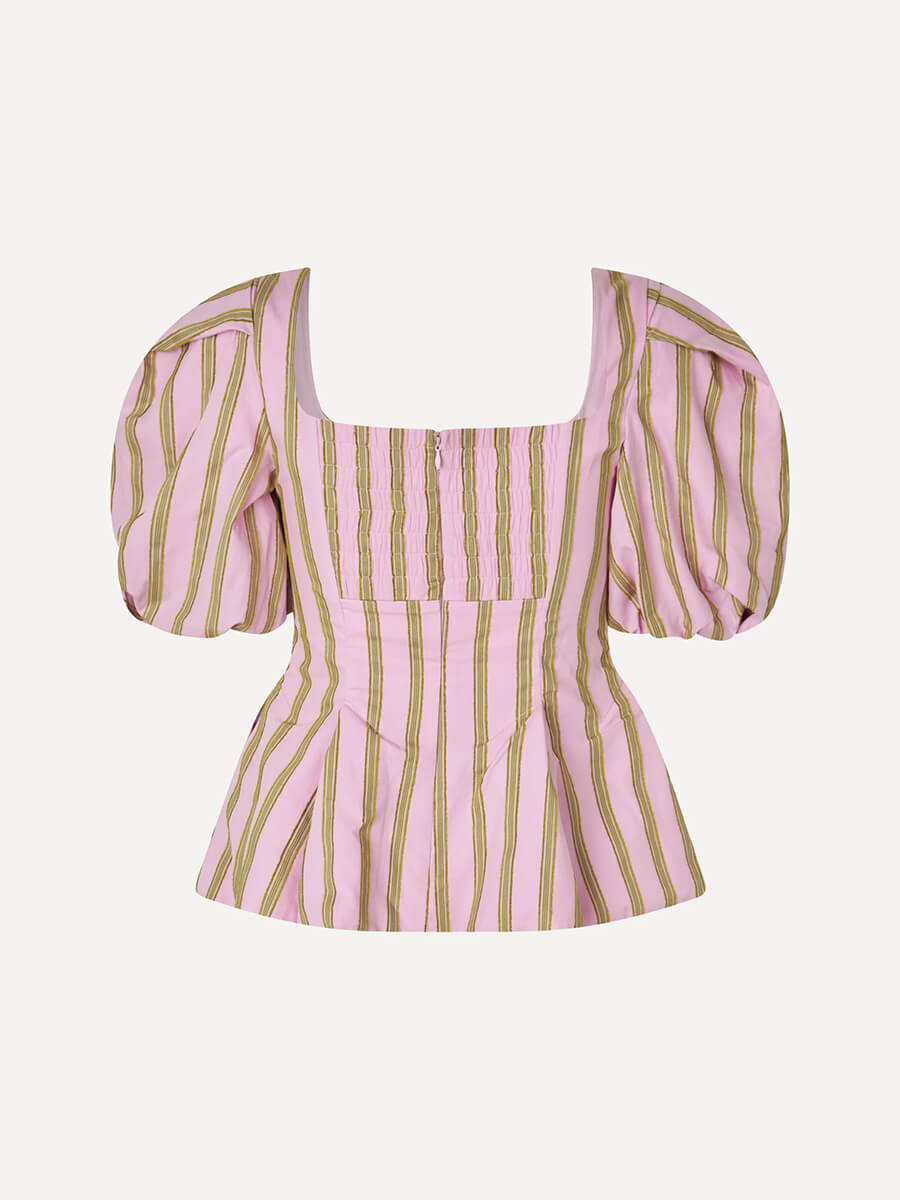 Stine-Goya-BlousonSleeveTop-WallpaperStripes