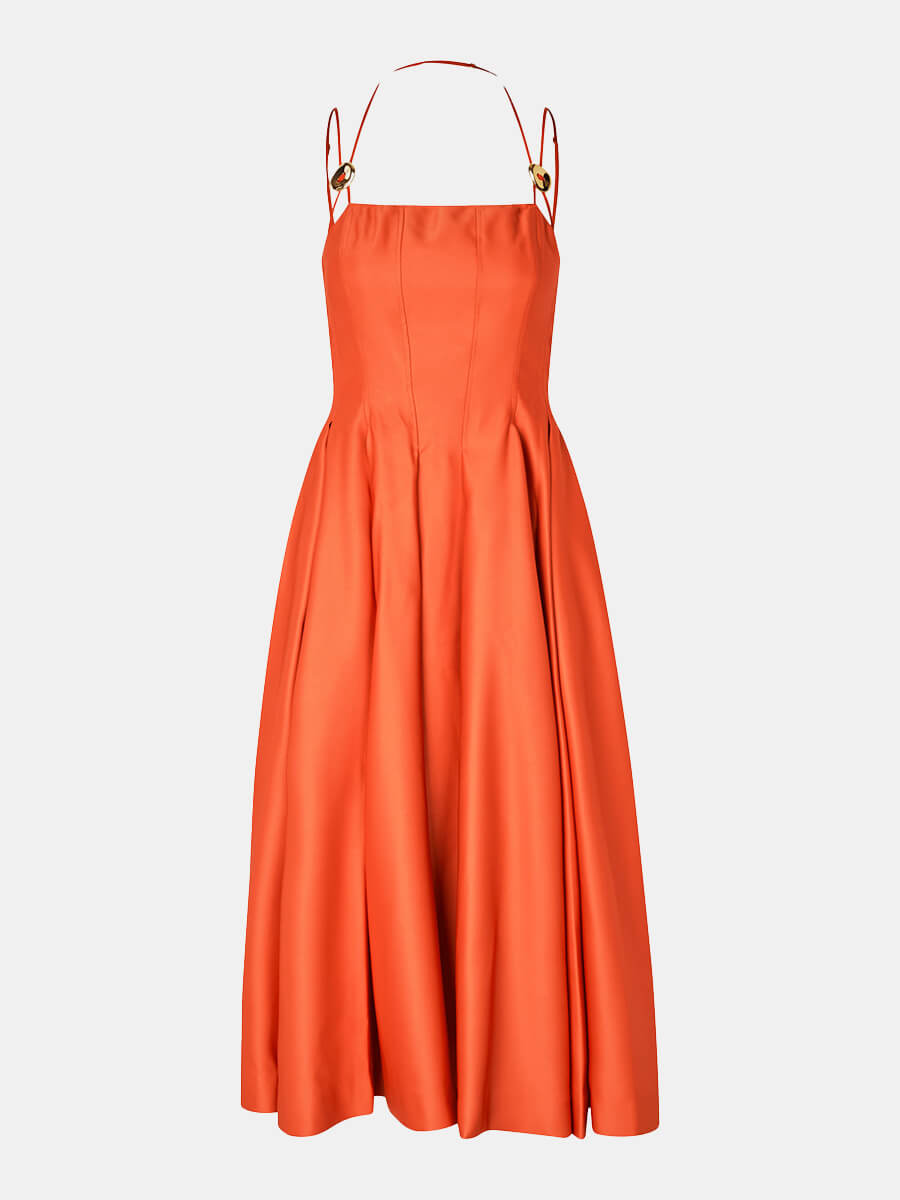 Stine-Goya-Double-Strap-High-Volume-Dress-Orange-Mecca