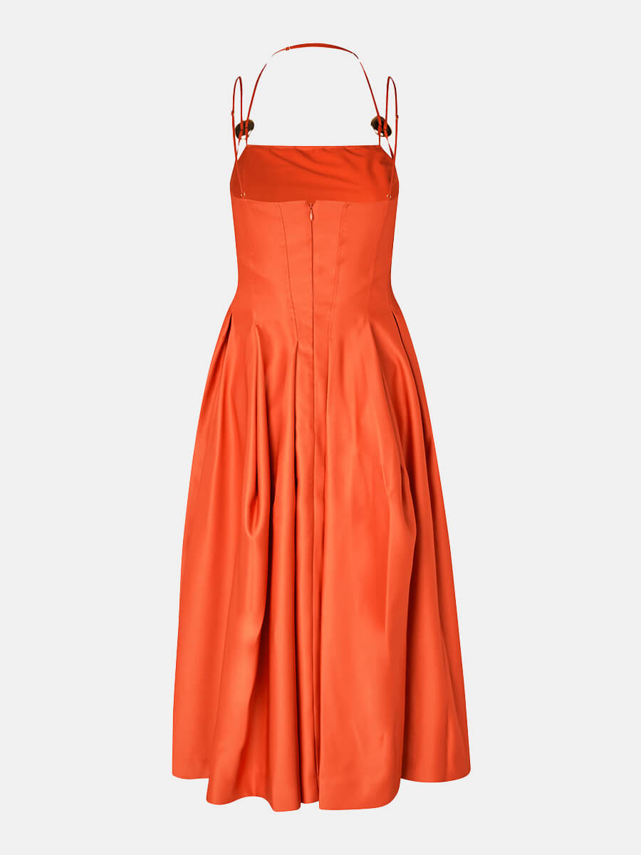 Stine-Goya-Double-Strap-High-Volume-Dress-Orange-Mecca