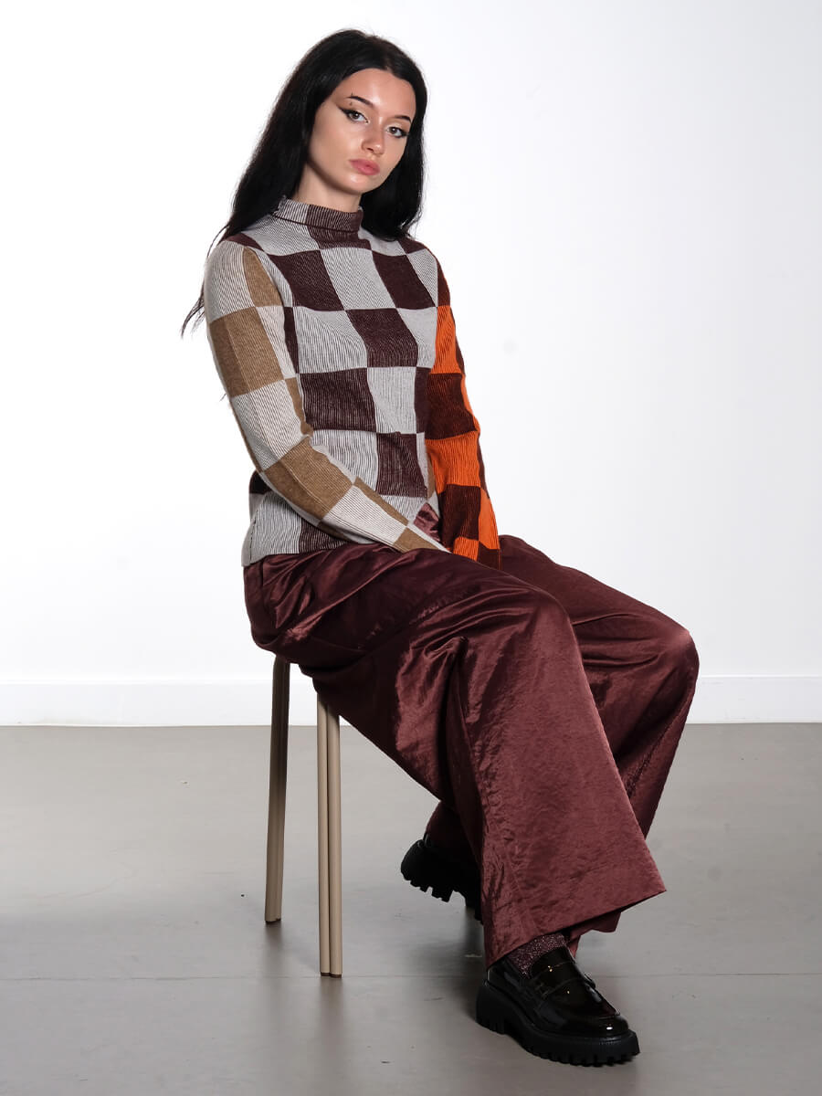 Stine-Goya-Long-Sleeve-Asymmetric-Top-Chocolate-Combo