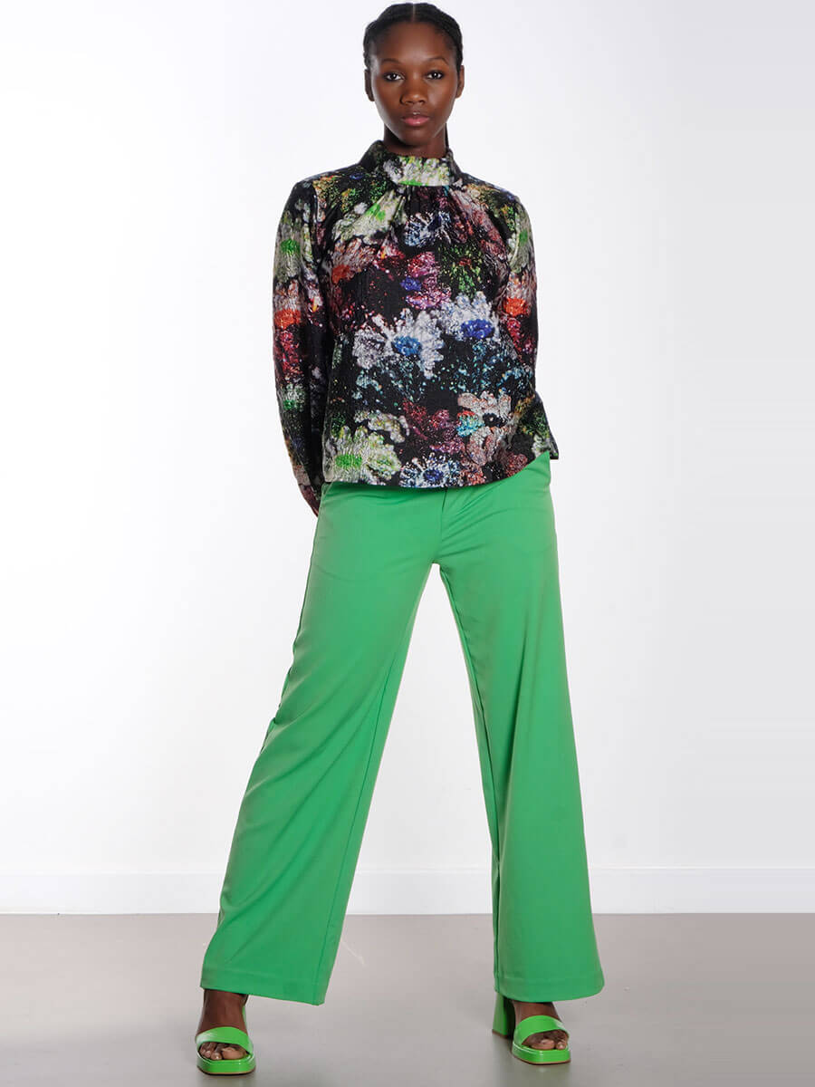 Stine-Goya-SGAshley-Blouse-+-Object-Lisa-Trousers-Vibrant-Green