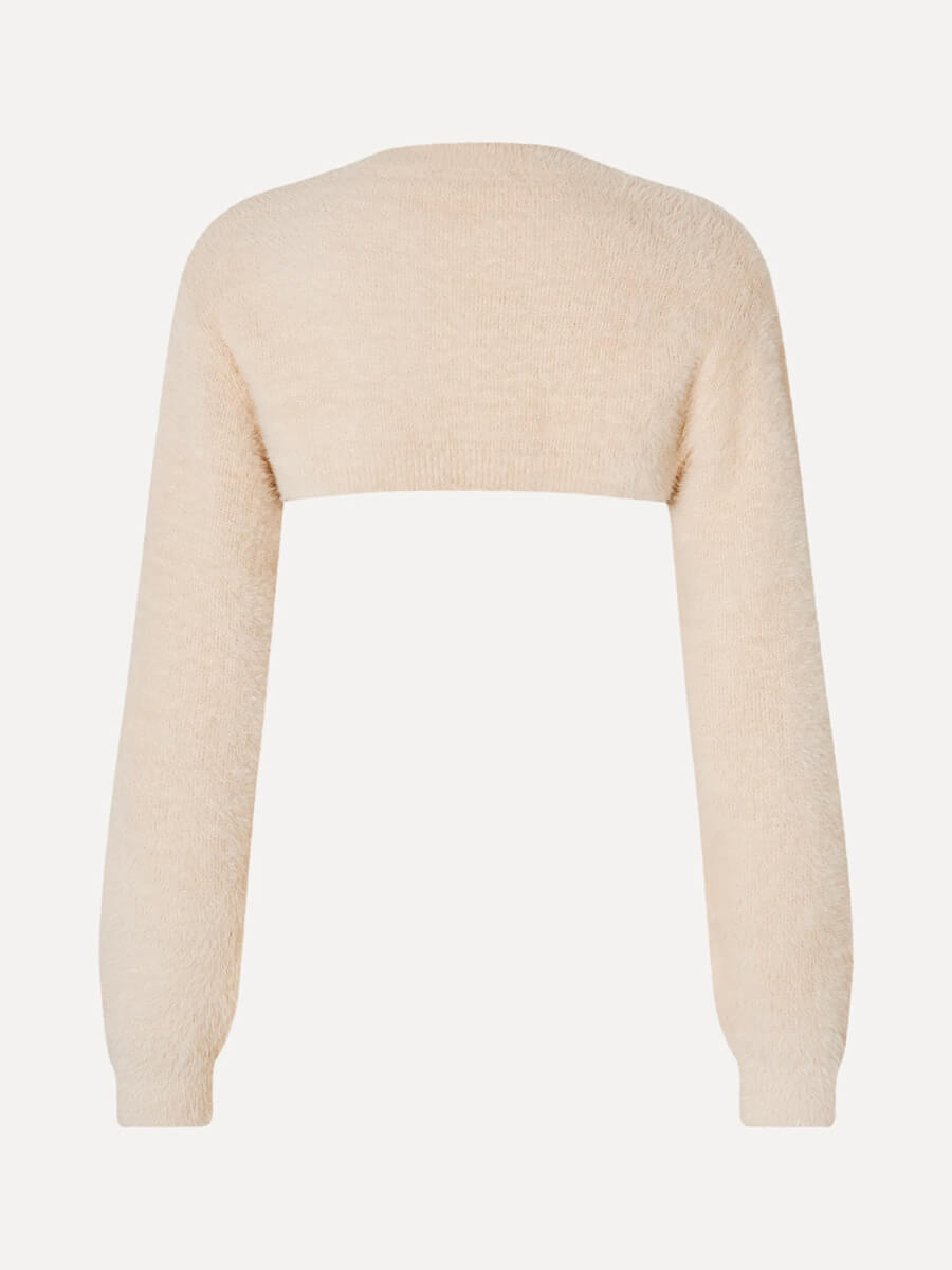 Stine Goya Long Sleeve Bolero Sweater - Cream