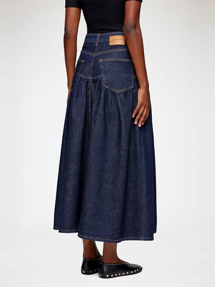 Ganni
Stretch Denim Long Skirt - Indigo