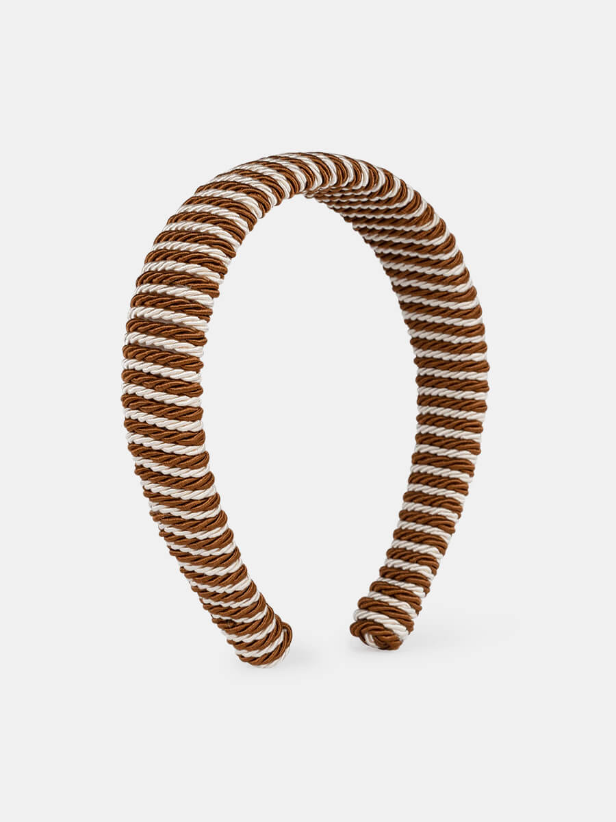 Sui-Ava-Striped-Headband-Brown