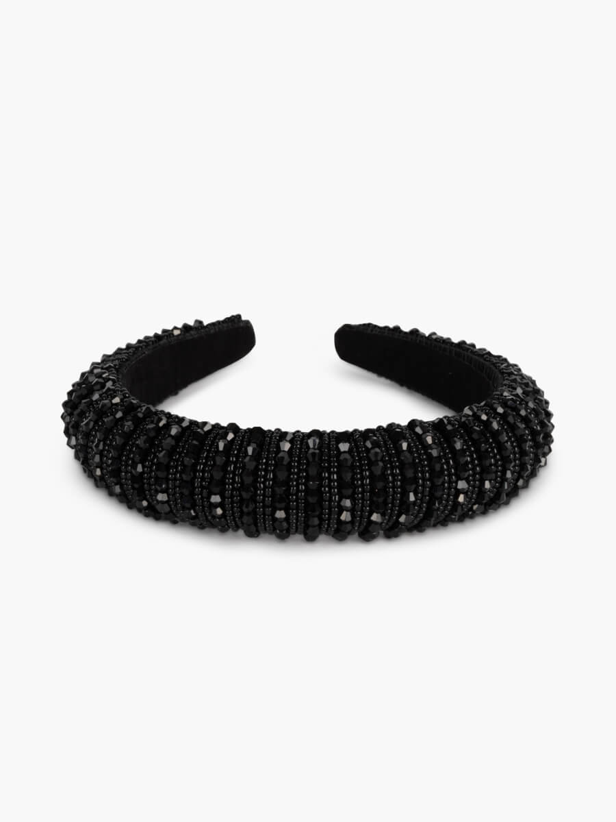 Sui Ava Silvermoon Headband Obsidian Black