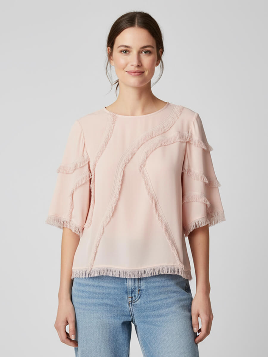 Day Birger et Mikkelsen  Tatiana Matt Crepe Top - Rose Smoke