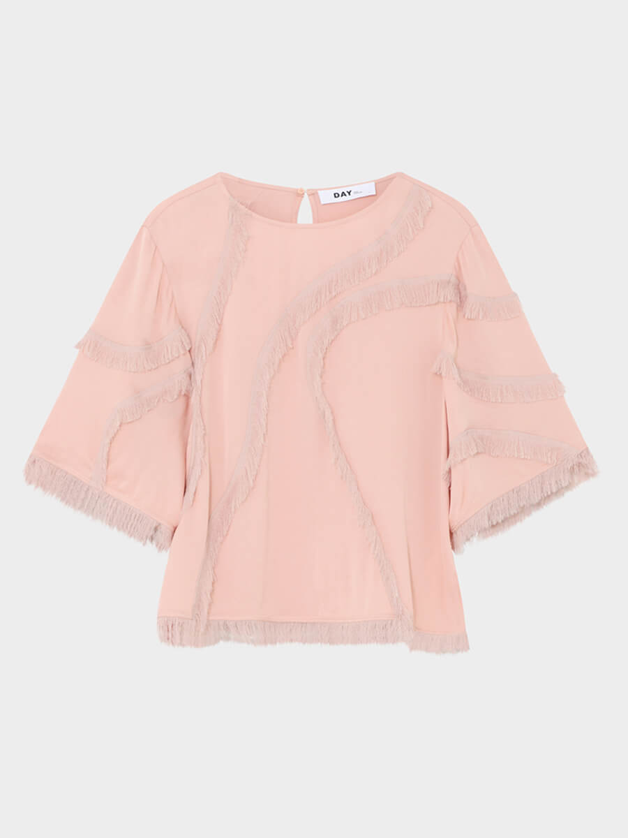 Day Birger et Mikkelsen  Tatiana Matt Crepe Top - Rose Smoke
