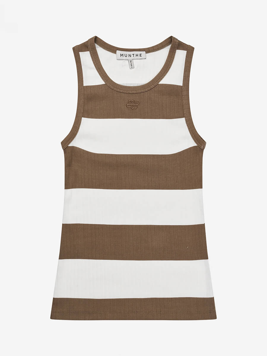 Munthe Tezza Tank Top - Striped Khaki