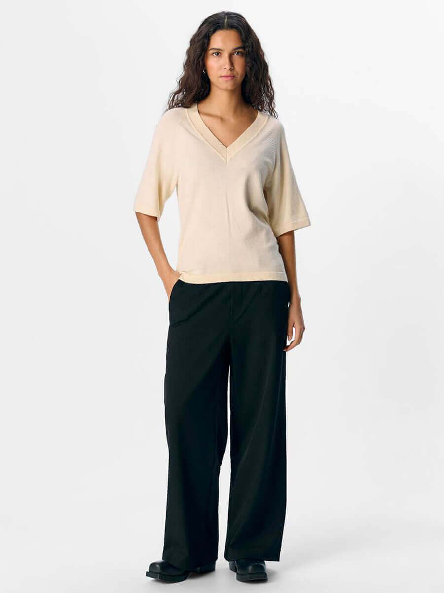 Object Thess V-Neck Top - Sandshell