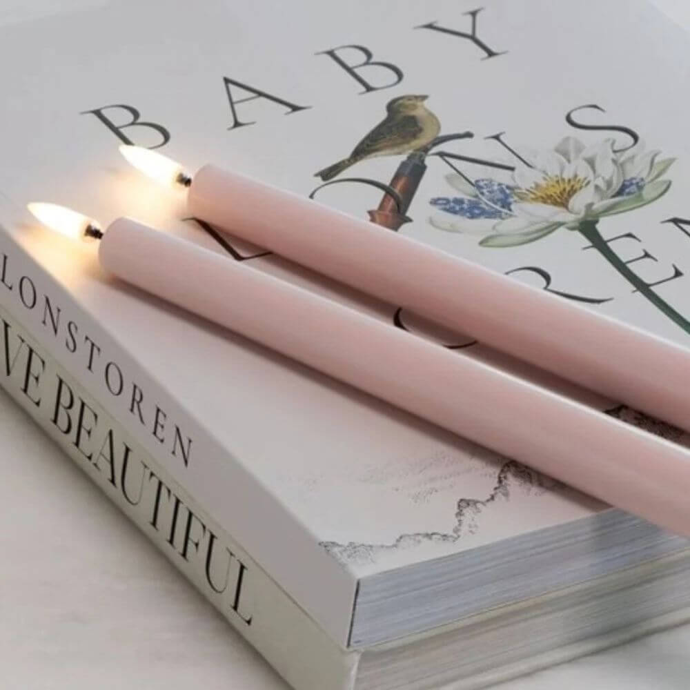 UYUNI LIGHTING
LED Taper Candle 2pk 2.3x32 - Rose Powder