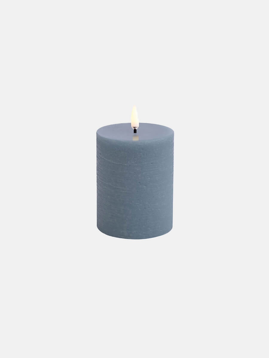 Uyuni Lighting LED Pillar Candle 7.8x10 - Hazy Blue