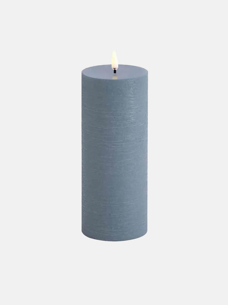 Uyuni Lighting LED Pillar Candle 7.8x20 - Hazy Blue