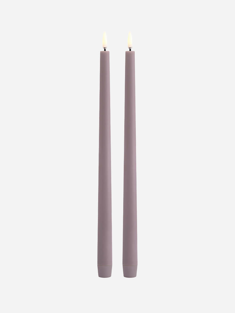 Uyuni Lighting LED Slim Taper Candle Twin Pack 2.3x32 - Light Lavender