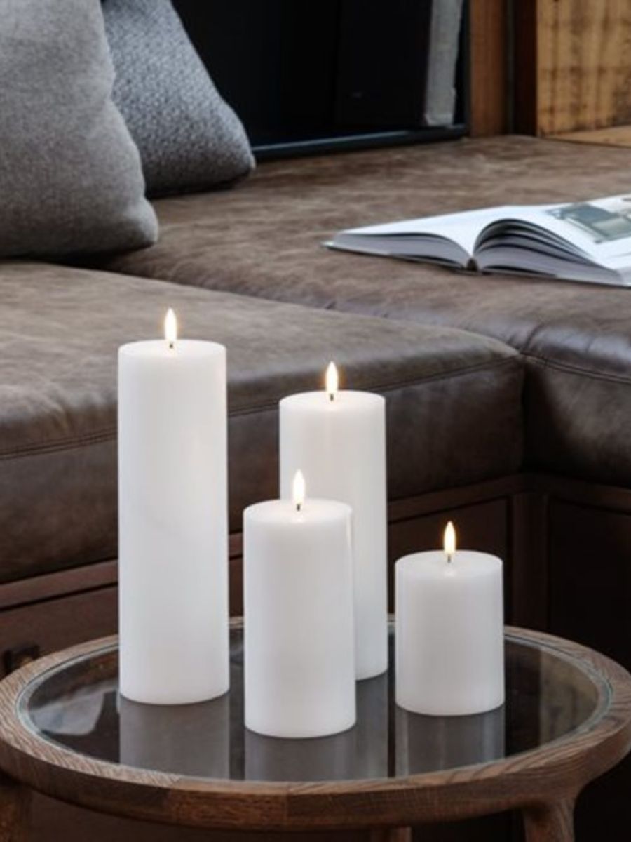 Uyuni Lighting - LED Pillar Candle 7.8x15 - Nordic White