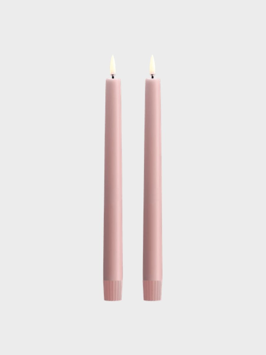 Uyuni Lighting - LED Taper Candle 2pk 2.3x25 - Rose Powder
