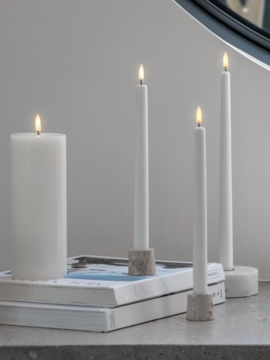Uyuni Lighting - Slim Taper Candle Twin Pack 2.3x35 - Nordic White