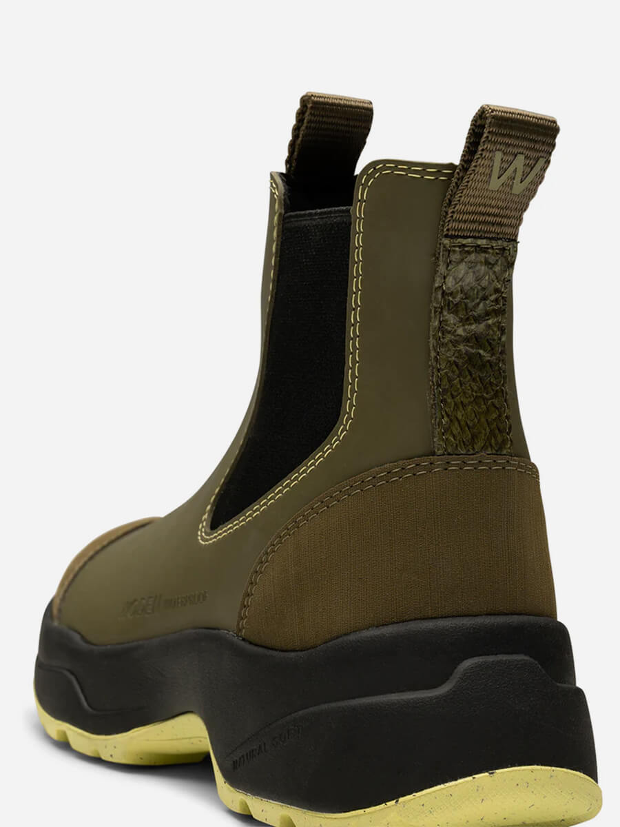 Woden-Siri-Waterproof-Boots - Dark-Olive/Pale-Lime