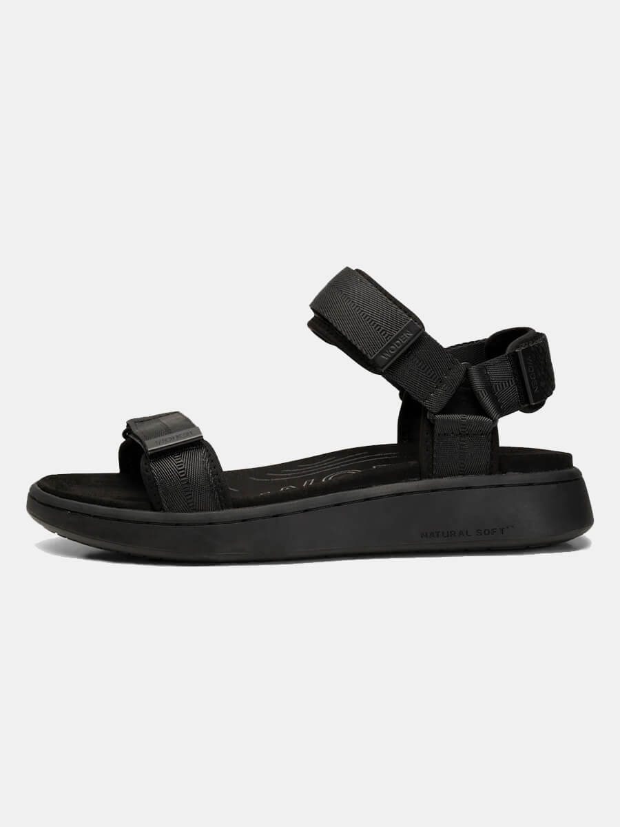Woden Line Sandals - Black/Black