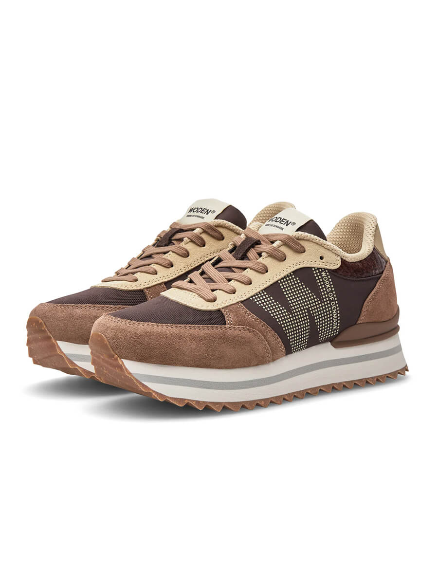 Woden Ronja Plateau - Chocolate Multi